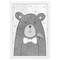 12" x 16" Little Bear Framed Wall Art, Contemporary Home Décor for Baby or Child's Room, Glass Facing and Hanging Hardware Included